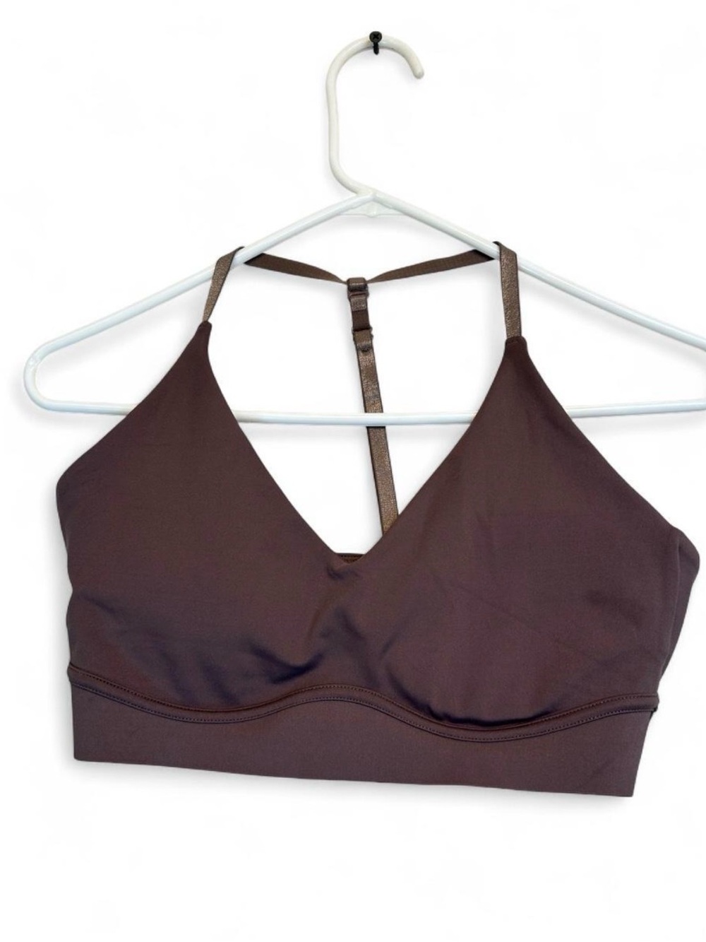 BuffBunny Chocolate Brown T-Back Sports Bralette